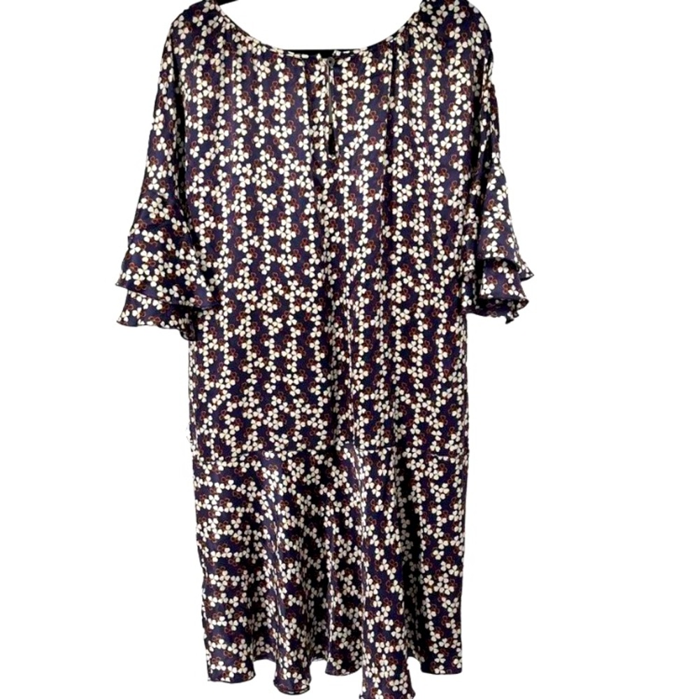 Converse John Varvatos Blue Silk Short Sleeve Dress